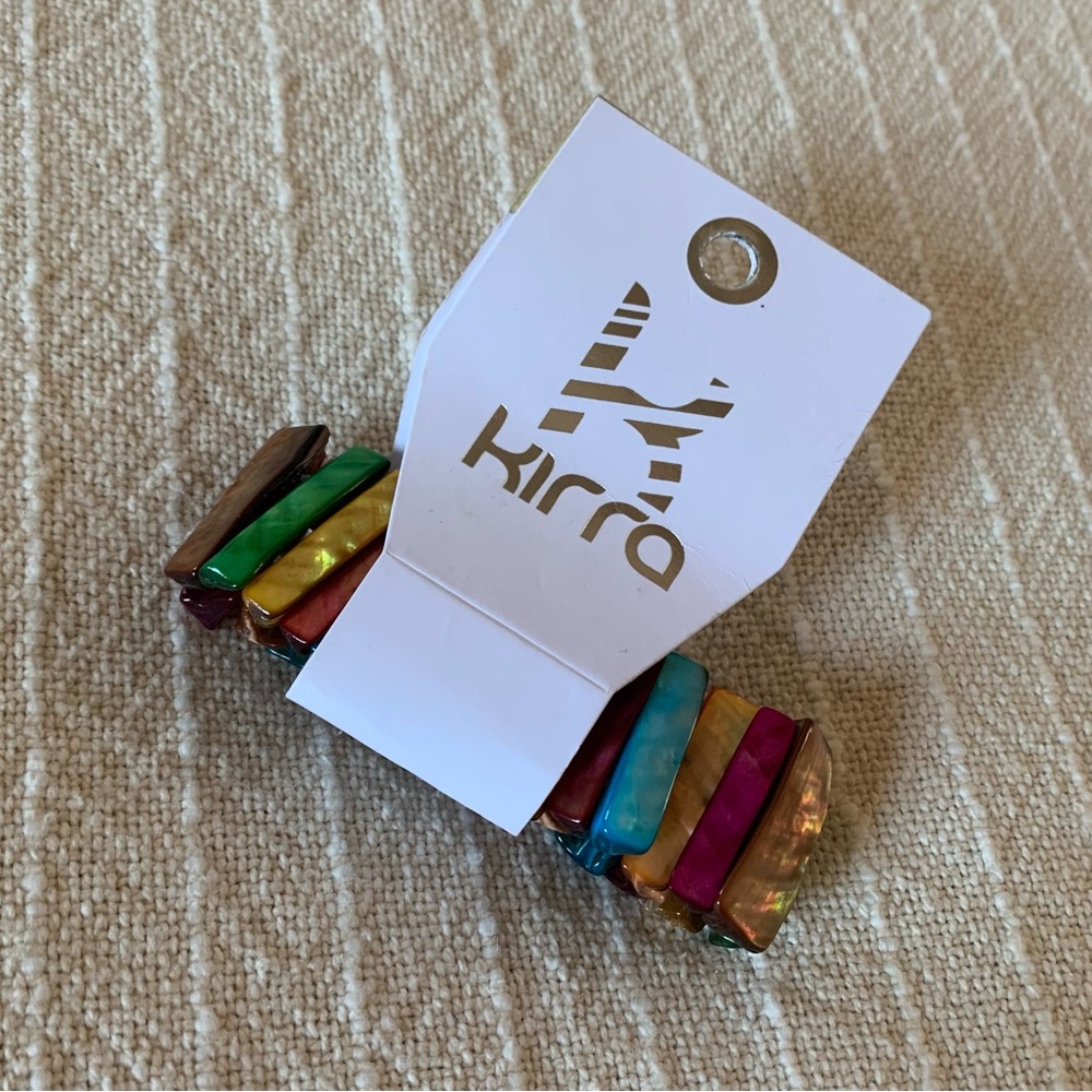 Y2K Kirra Pacific Sun Co. Rainbow Shell Bracelet